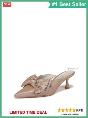 Butterfly Bow Pointed Toe Kitten Heel Slip-On Pump